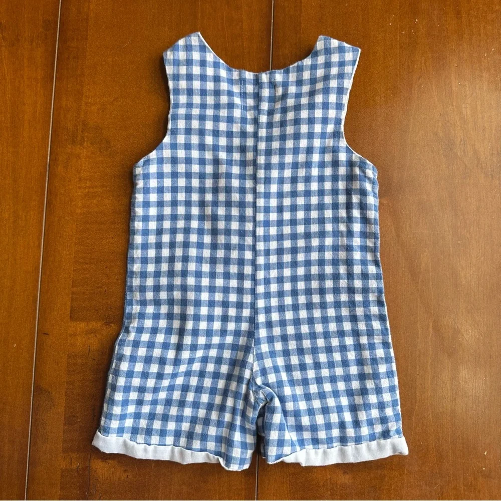 Mud Pie Blue Gingham Lobster Jumper - 12-18m - Picture 4 of 6